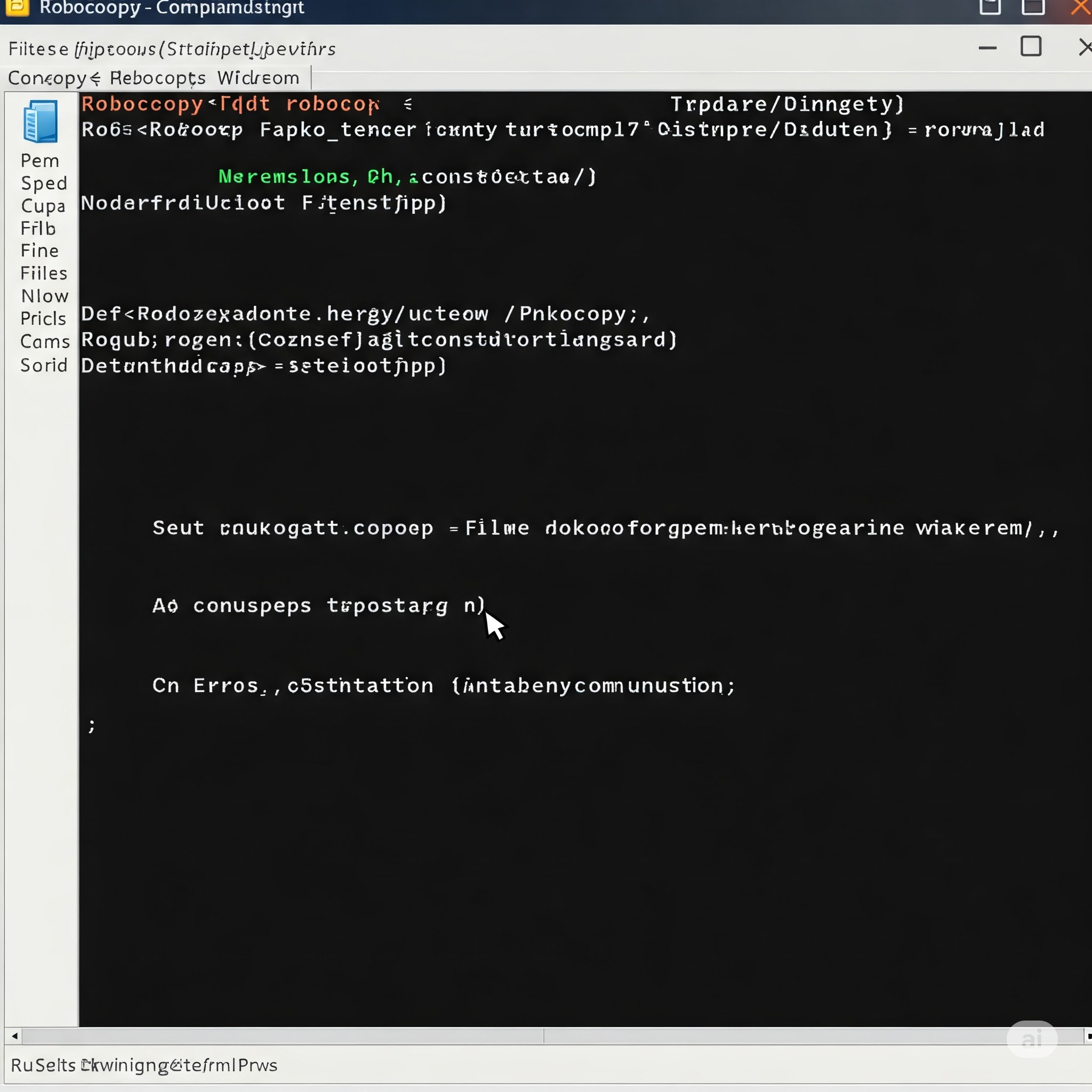 Ferramenta Robocopy (Robust File Copy)